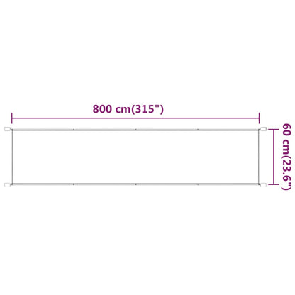 vidaXL Auvent vertical Vert clair 60x800 cm Tissu oxford