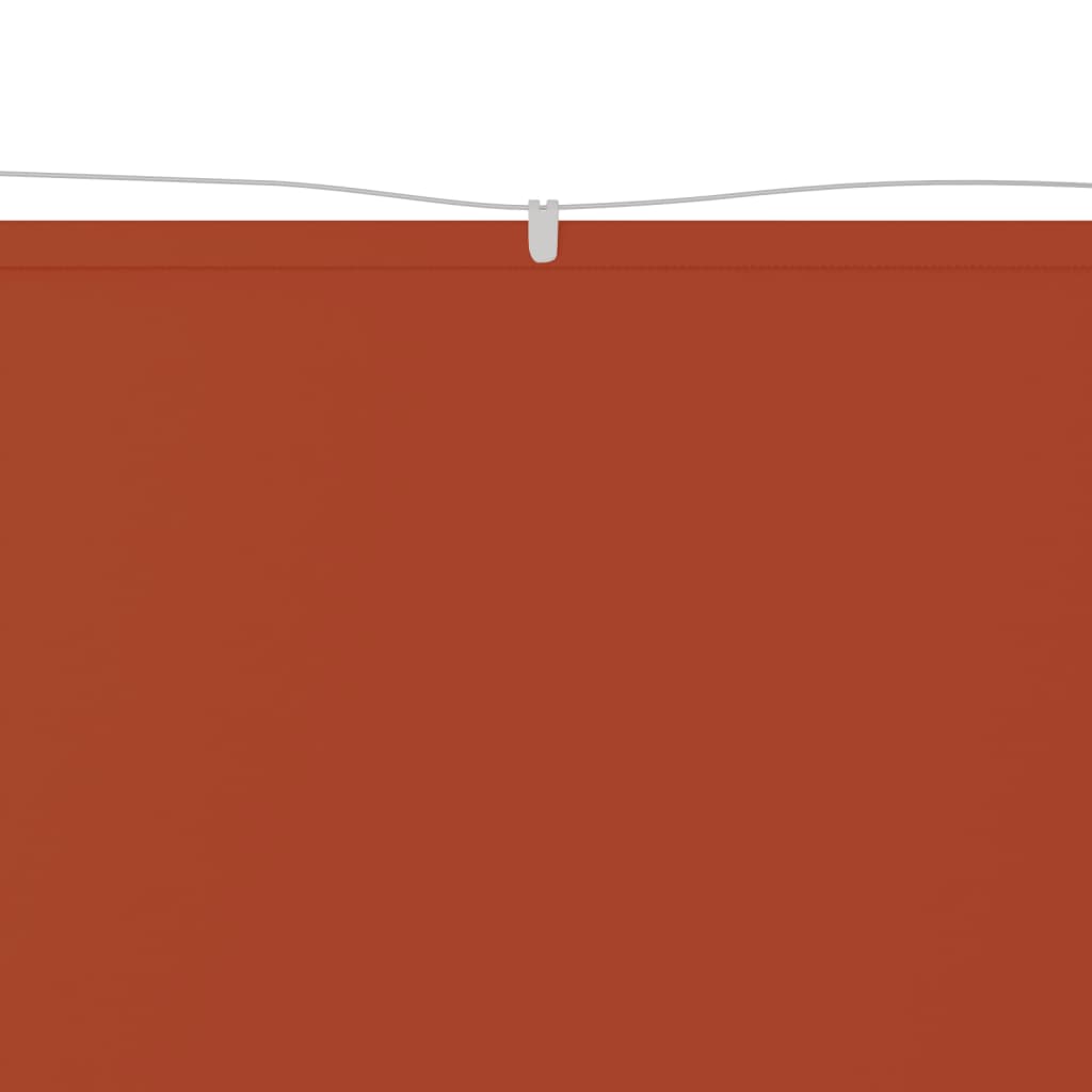 vidaXL Auvent vertical Terre cuite 100x1200 cm Tissu oxford