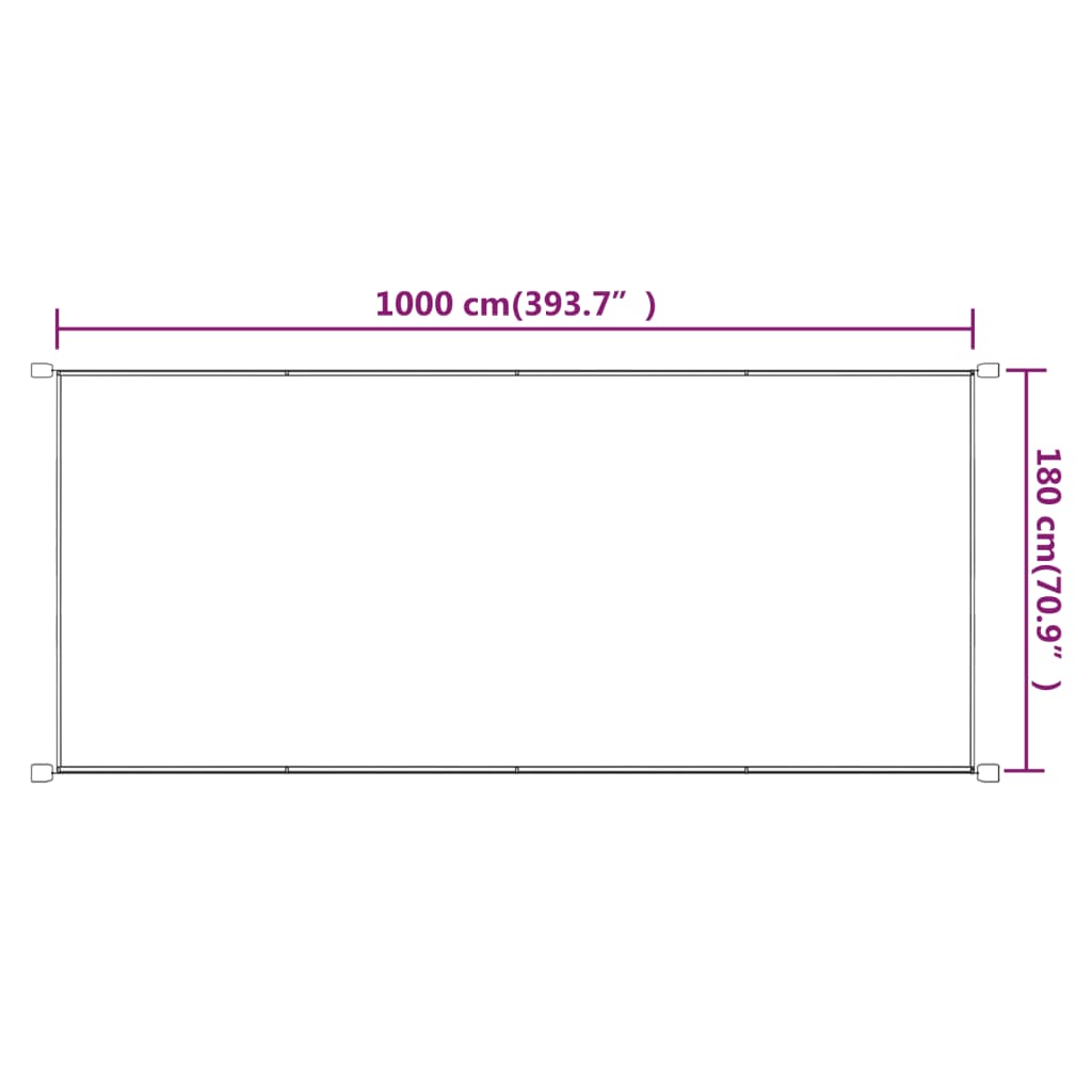 vidaXL Auvent vertical Bleu 180x1000 cm Tissu oxford