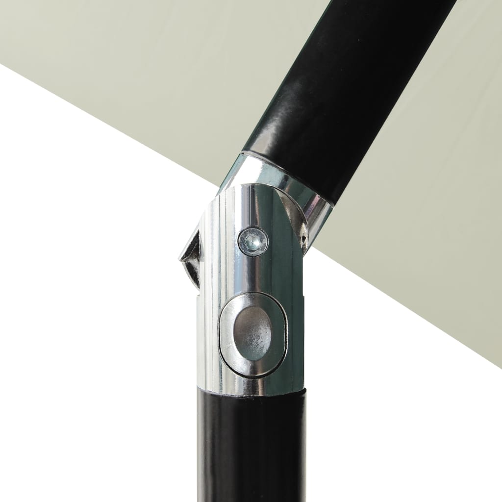 vidaXL Parasol à 3 niveaux avec mât en aluminium Sable 2 m