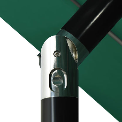 vidaXL Parasol à 3 niveaux avec mât en aluminium Vert 3,5 m