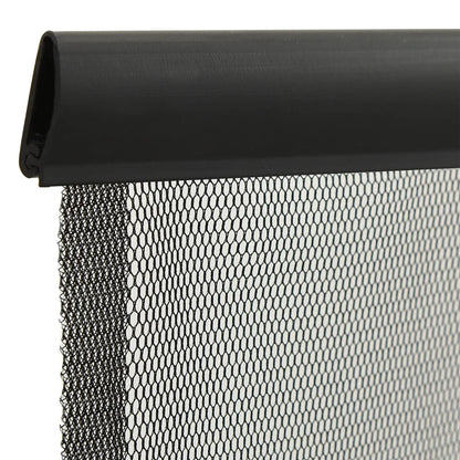 vidaXL Moustiquaire de porte rideau en maille 10 pcs Noir 240x240 cm