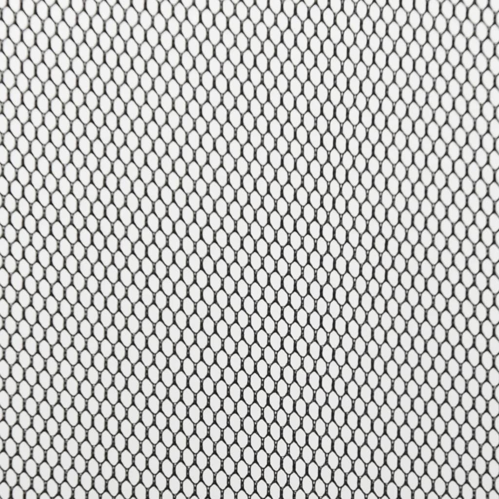 vidaXL Moustiquaire de porte rideau en maille 10 pcs Noir 240x240 cm