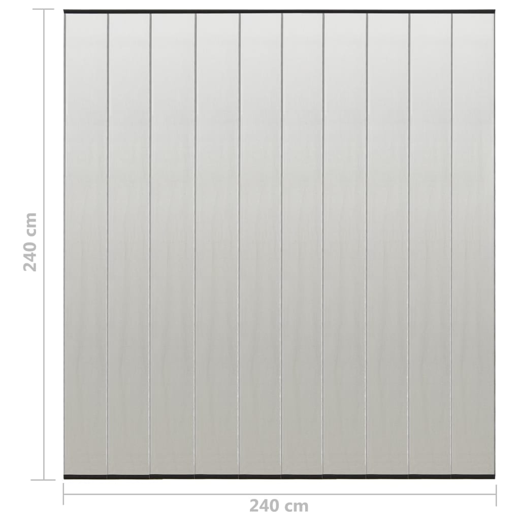 vidaXL Moustiquaire de porte rideau en maille 10 pcs Noir 240x240 cm