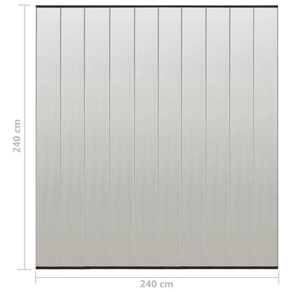 vidaXL Moustiquaire de porte rideau en maille 10 pcs Noir 240x240 cm