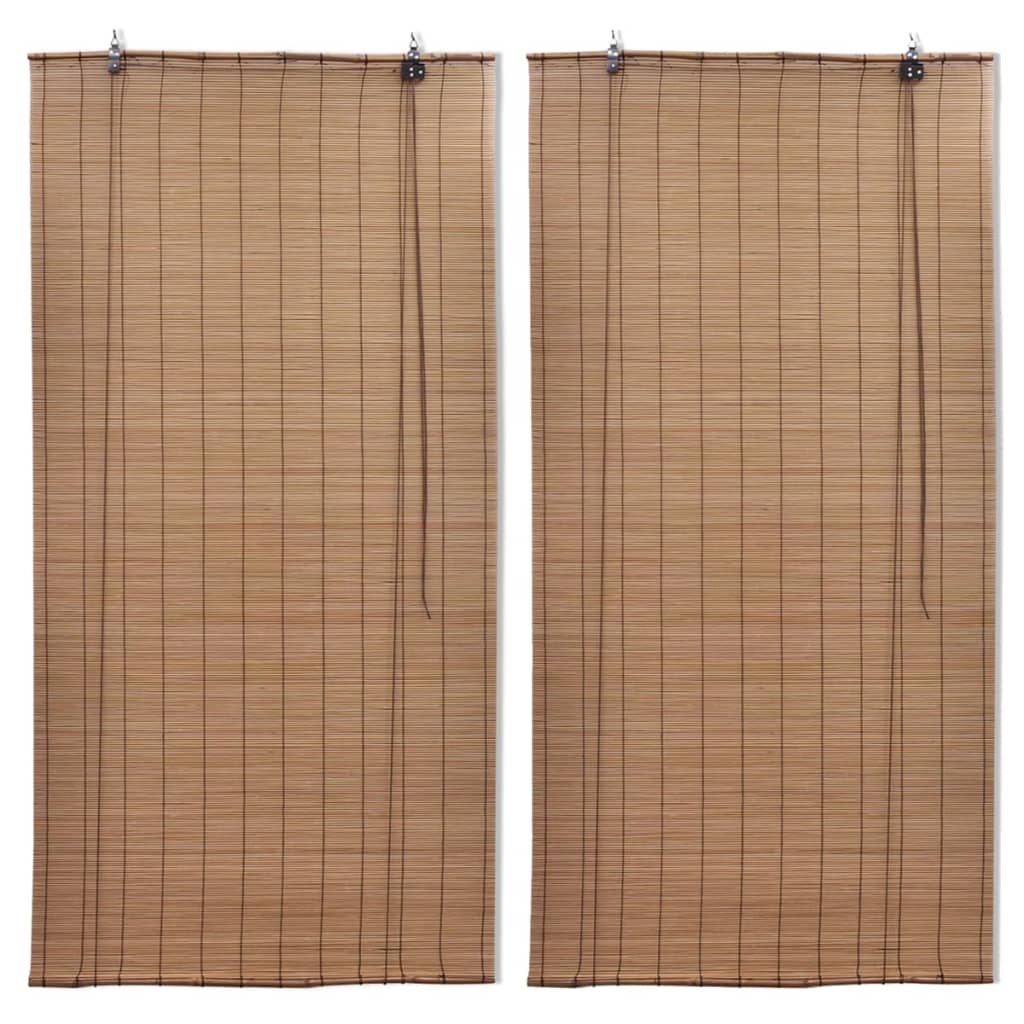 vidaXL Stores roulants en bambou 2 pcs 80x160 cm Marron