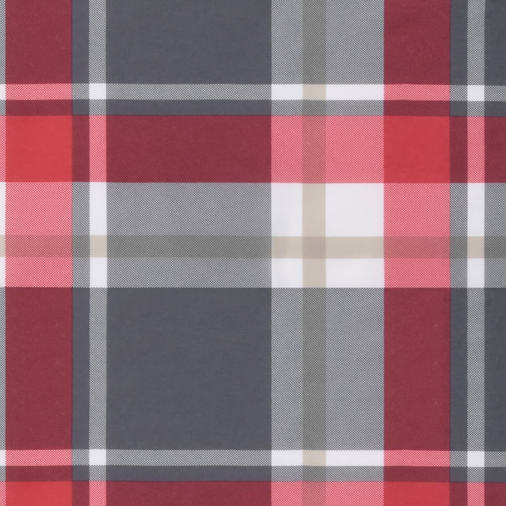 vidaXL Coussin de palette motif à carreaux rouge 120x80x12 cm tissu
