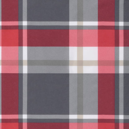 vidaXL Coussin de palette motif à carreaux rouge 120x80x12 cm tissu