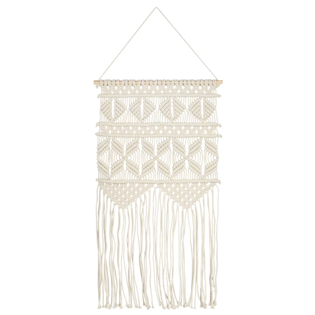vidaXL Cintre mural en macramé 40x80 cm Coton
