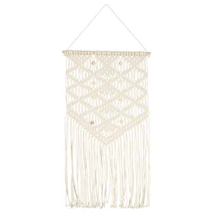 vidaXL Cintre mural en macramé 40x80 cm Coton