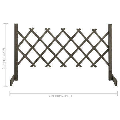vidaXL Clôture en treillis de jardin Gris 120x60 cm Bois de sapin