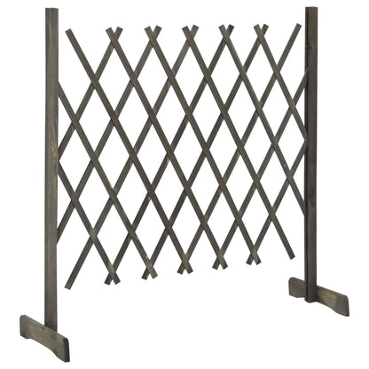 vidaXL Clôture en treillis de jardin Gris 120x90 cm Bois de sapin