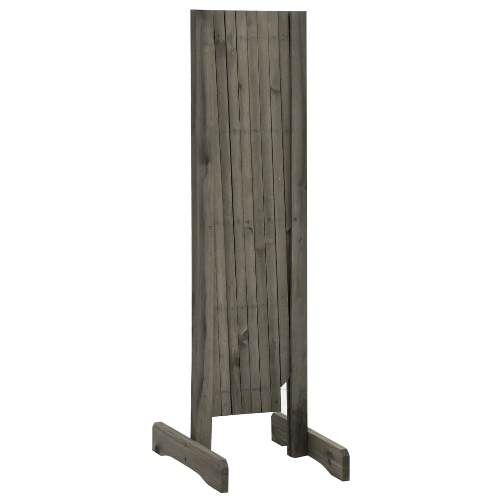 vidaXL Clôture en treillis de jardin Gris 150x80 cm Bois de sapin