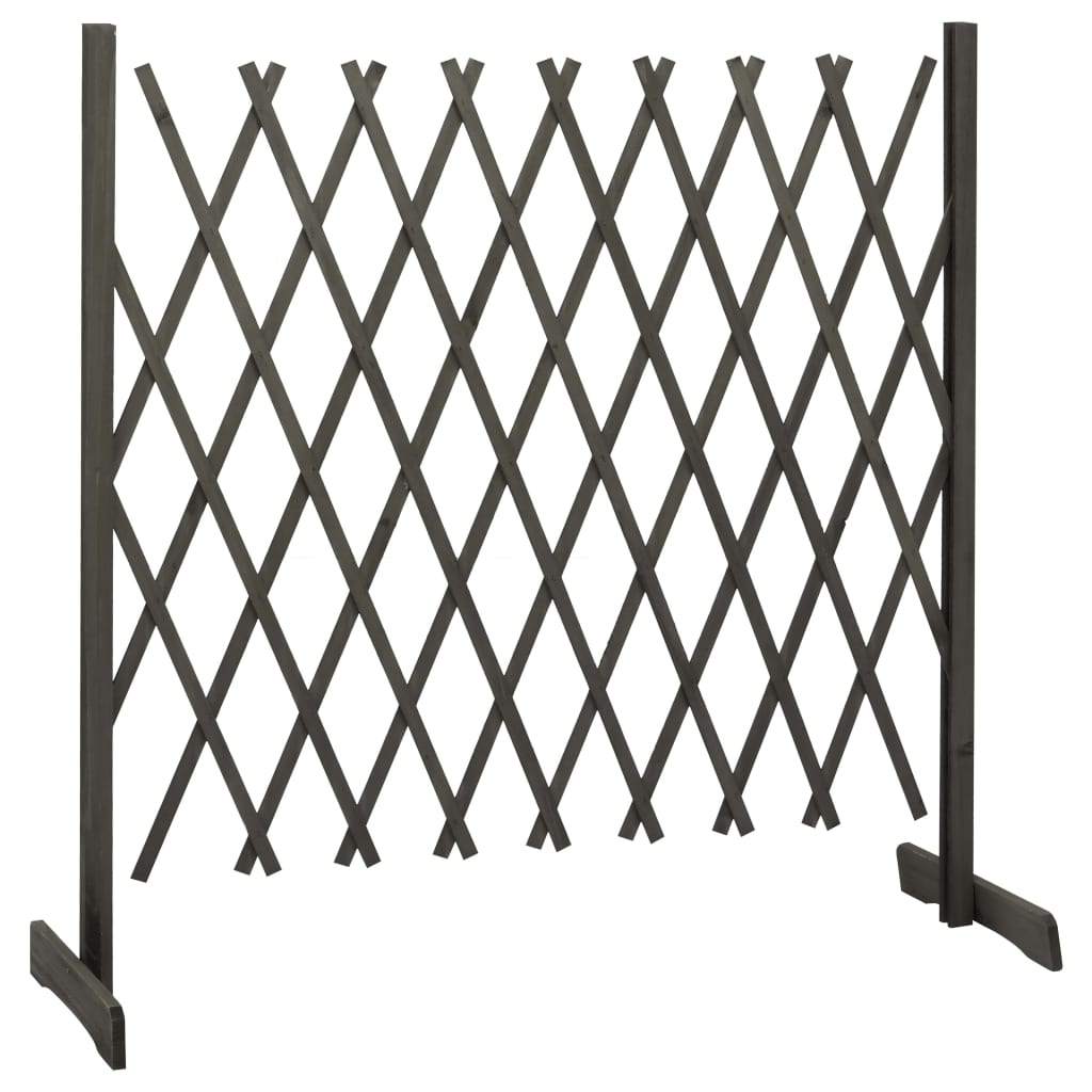 vidaXL Clôture en treillis de jardin Gris 180x100 cm Bois de sapin