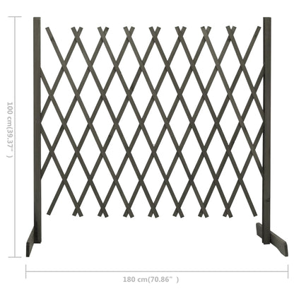 vidaXL Clôture en treillis de jardin Gris 180x100 cm Bois de sapin