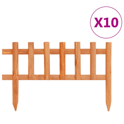 vidaXL Bordure de jardin 10 pcs Bois de sapin 4,4 m