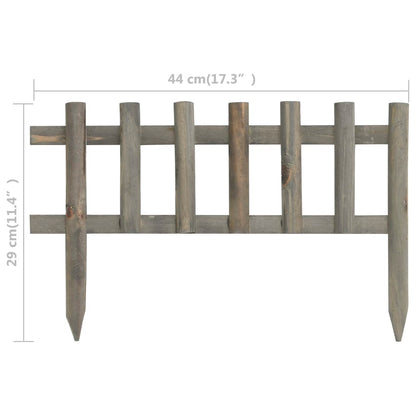 vidaXL Bordure de jardin 10 pcs Bois de sapin 4,4 m