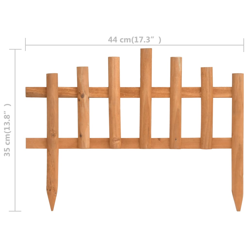 vidaXL Bordure de jardin 10 pcs Bois de sapin 4,4 m
