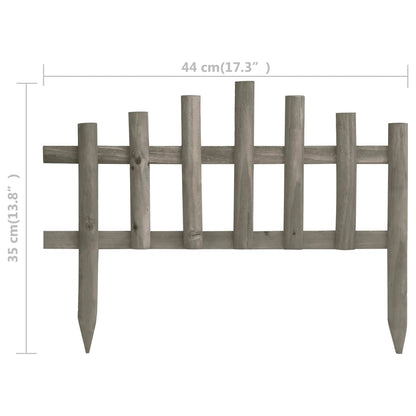 vidaXL Bordure de jardin 10 pcs Bois de sapin 4,4 m