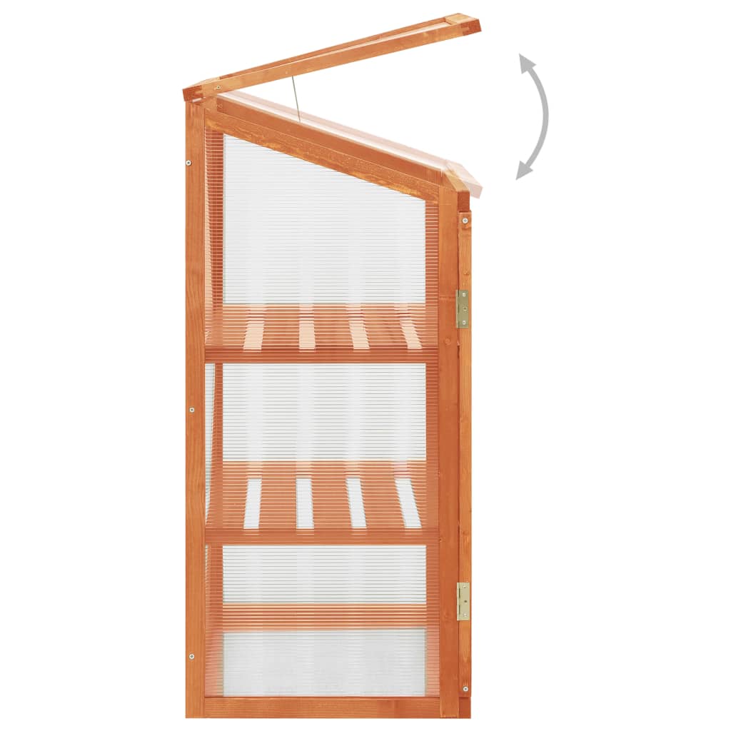 vidaXL Serre 60x45x100 cm Bois de sapin
