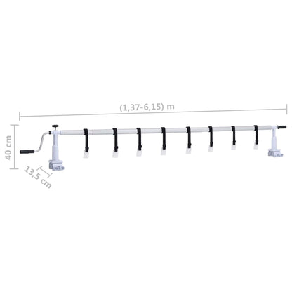 vidaXL Rouleau de couverture de piscine avec base en plastique