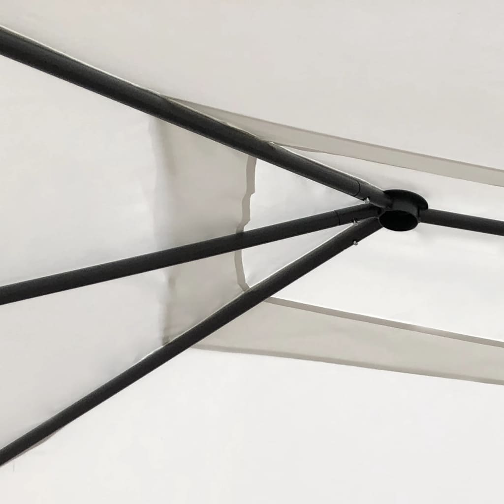 vidaXL Belvédère avec revêtement de poteaux 3x4x2,6 m Crème 160 g/m²