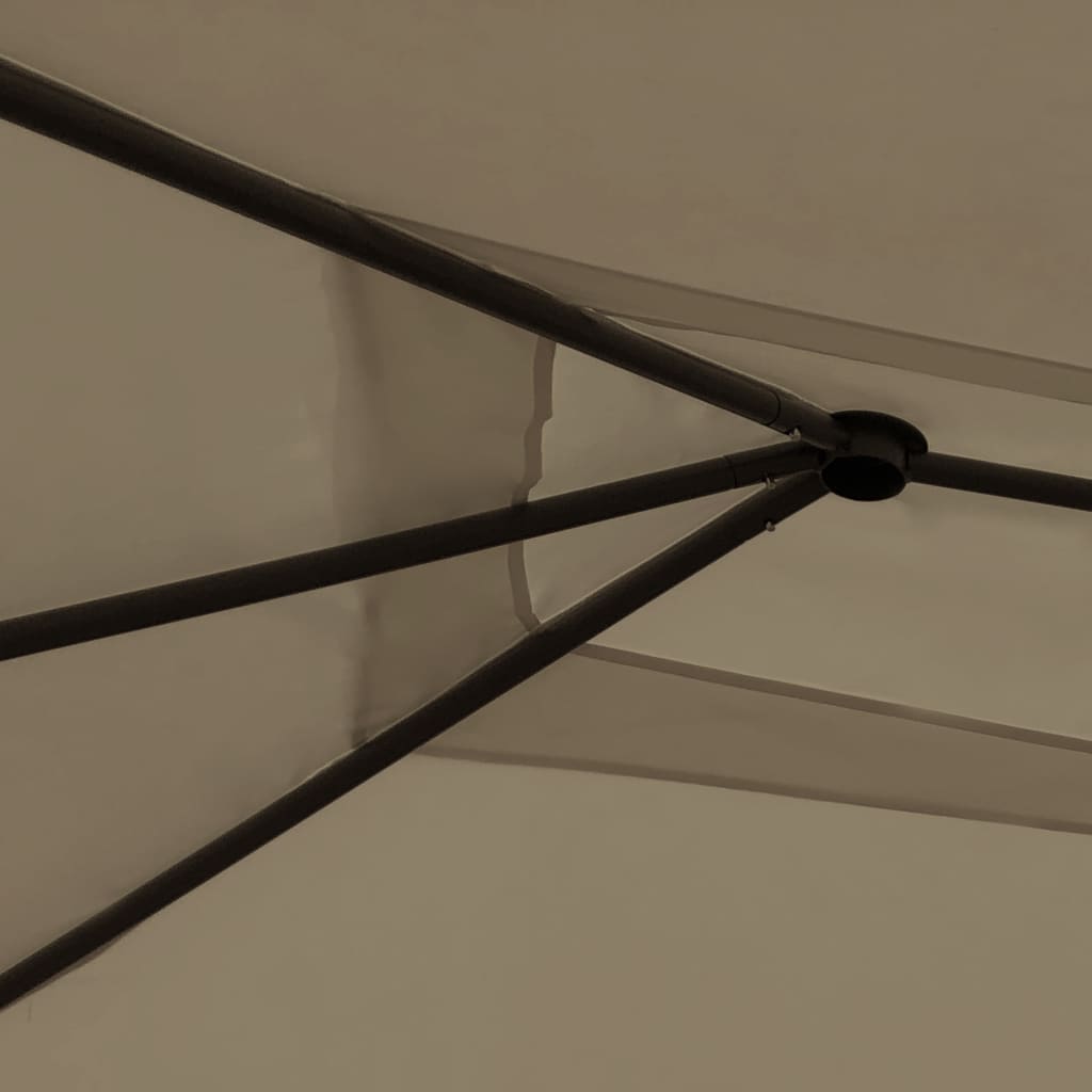 vidaXL Belvédère 3x4x2,6 m Taupe 160 g/m²