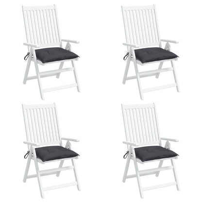 vidaXL Coussins de chaise 4 pcs anthracite 40x40x7 cm tissu oxford