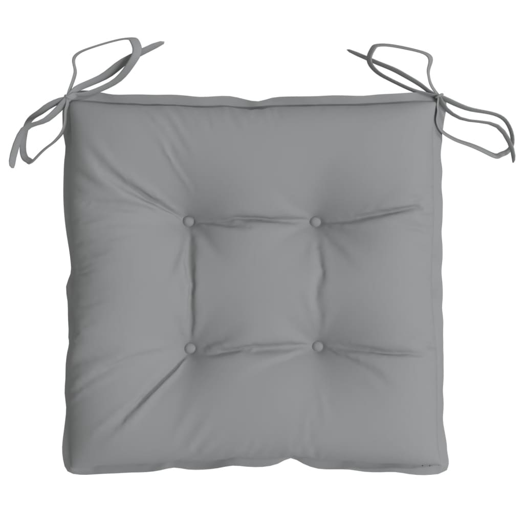 vidaXL Coussins de chaise 2 pcs gris 40x40x7 cm tissu oxford