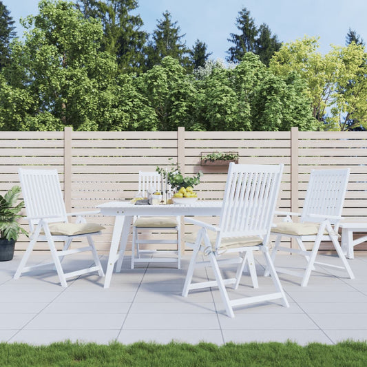 vidaXL Coussins de chaise 4 pcs blanc crème 40x40x7 cm tissu oxford