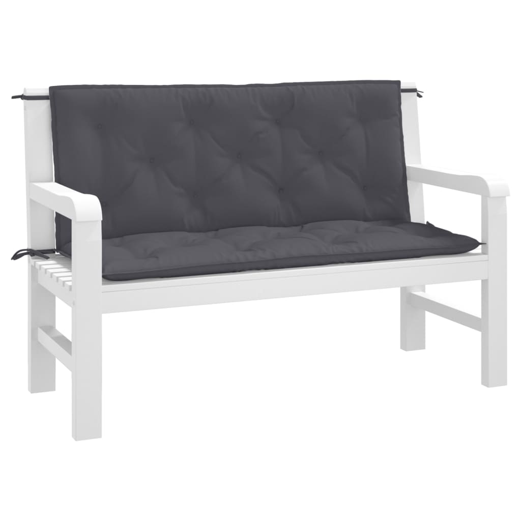 vidaXL Coussins de banc de jardin 2 pcs anthracite tissu Oxford