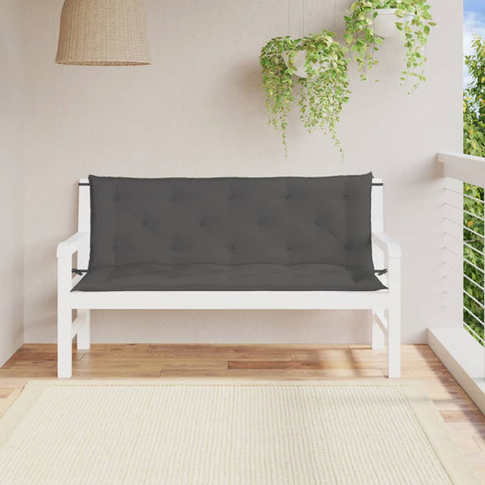vidaXL Coussins de banc de jardin 2 pcs anthracite tissu Oxford