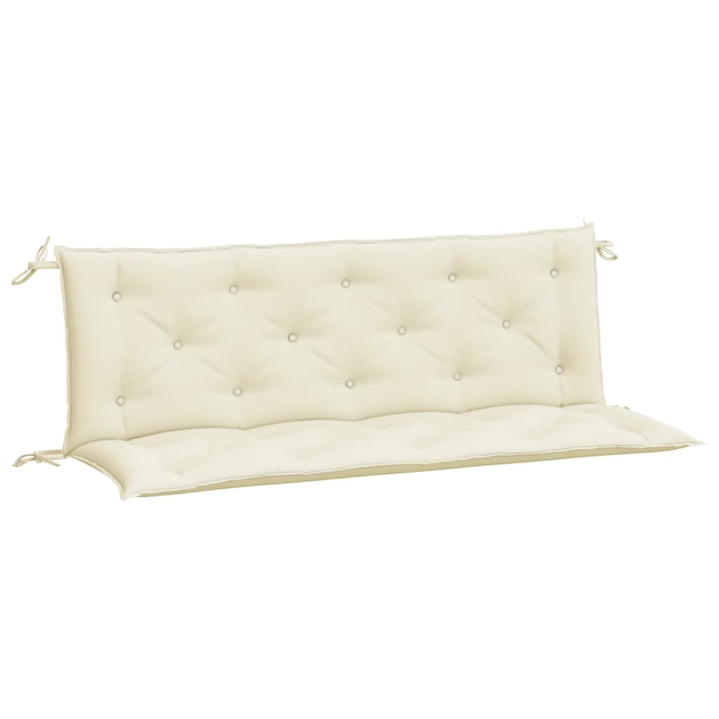 vidaXL Coussins de banc de jardin 2 pcs blanc crème tissu Oxford