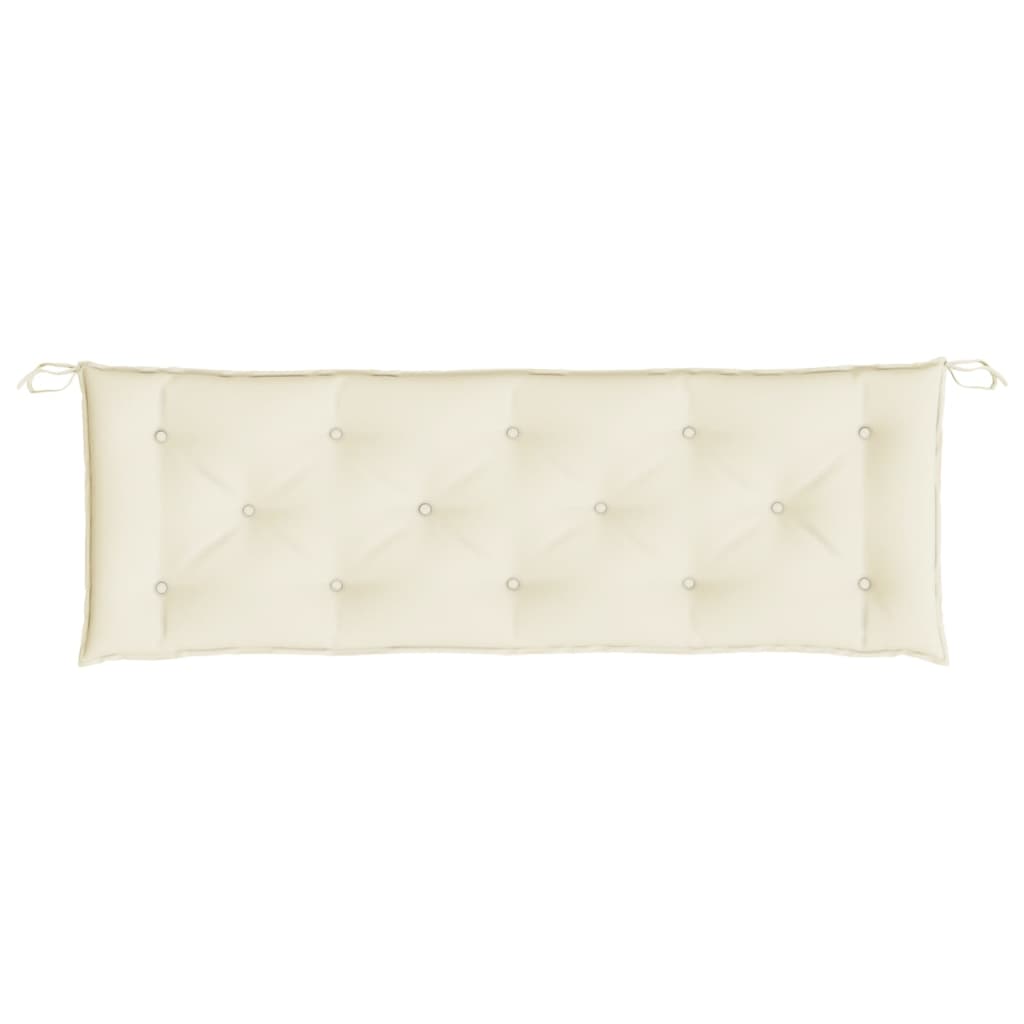 vidaXL Coussins de banc de jardin 2 pcs blanc crème tissu Oxford