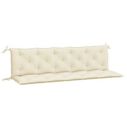 vidaXL Coussins de banc de jardin 2 pcs blanc crème tissu Oxford