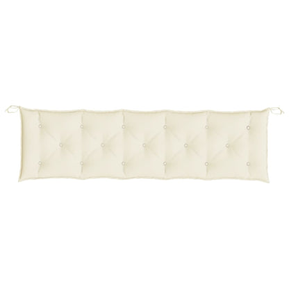 vidaXL Coussins de banc de jardin 2 pcs blanc crème tissu Oxford