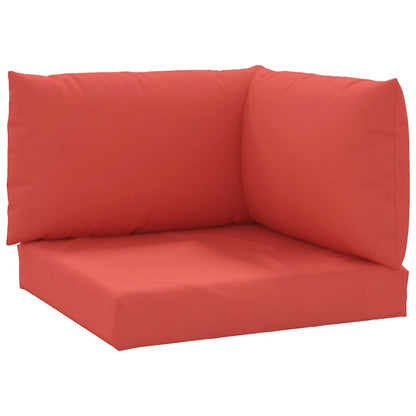 vidaXL Coussins de palette 3 pcs rouge tissu oxford