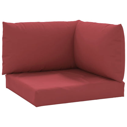 vidaXL Coussins de palette 3 pcs rouge bordeaux tissu oxford