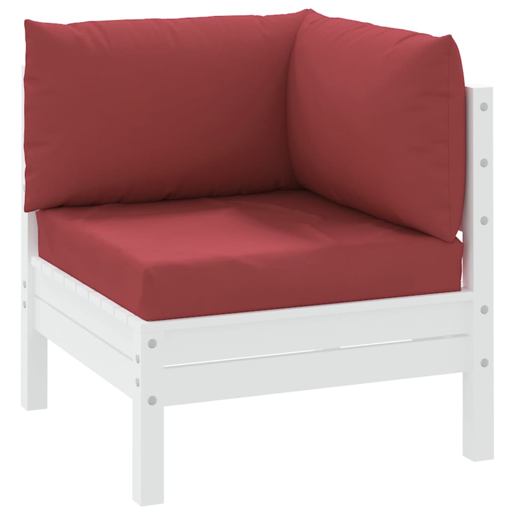 vidaXL Coussins de palette 3 pcs rouge bordeaux tissu oxford