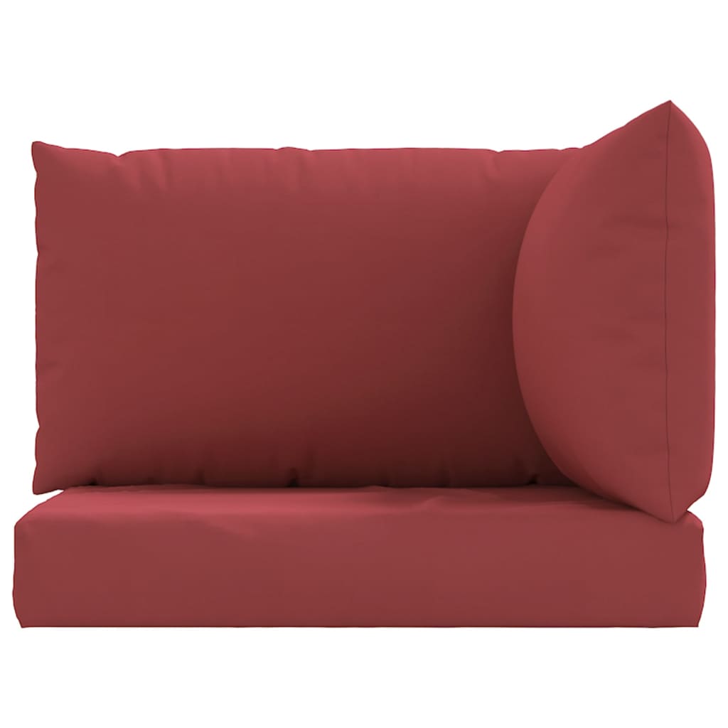 vidaXL Coussins de palette 3 pcs rouge bordeaux tissu oxford