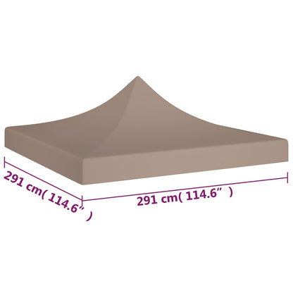 vidaXL Toit de tente de réception 3x3 m Taupe 270 g/m²