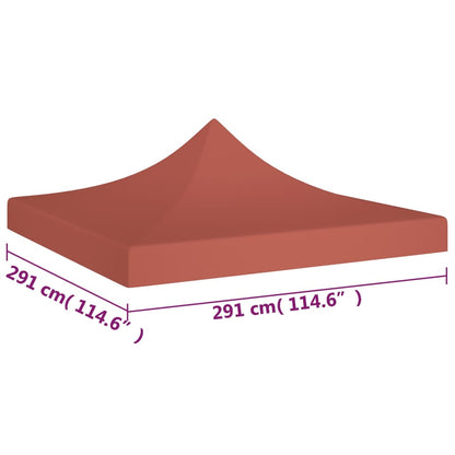 vidaXL Toit de tente de réception 3x3 m Terre cuite 270 g/m²