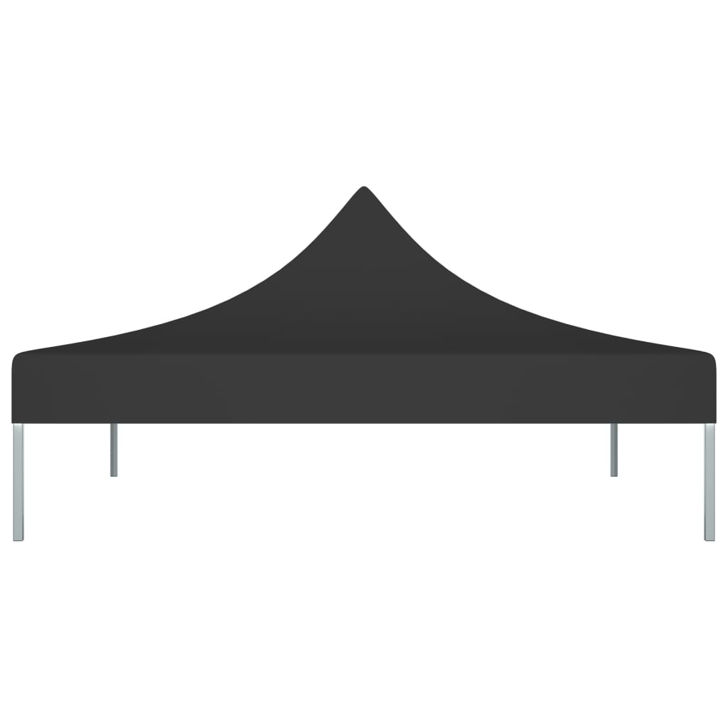 vidaXL Toit de tente de réception 3x3 m Noir 270 g/m²