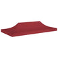 vidaXL Toit de tente de réception 6x3 m Bordeaux 270 g/m²
