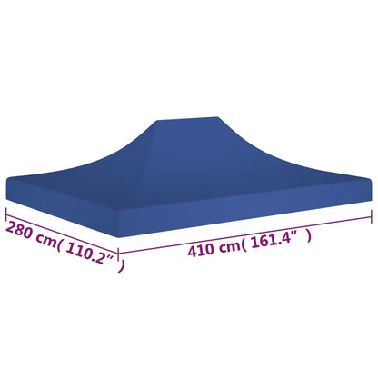vidaXL Toit de tente de réception 4x3 m Bleu 270 g/m²