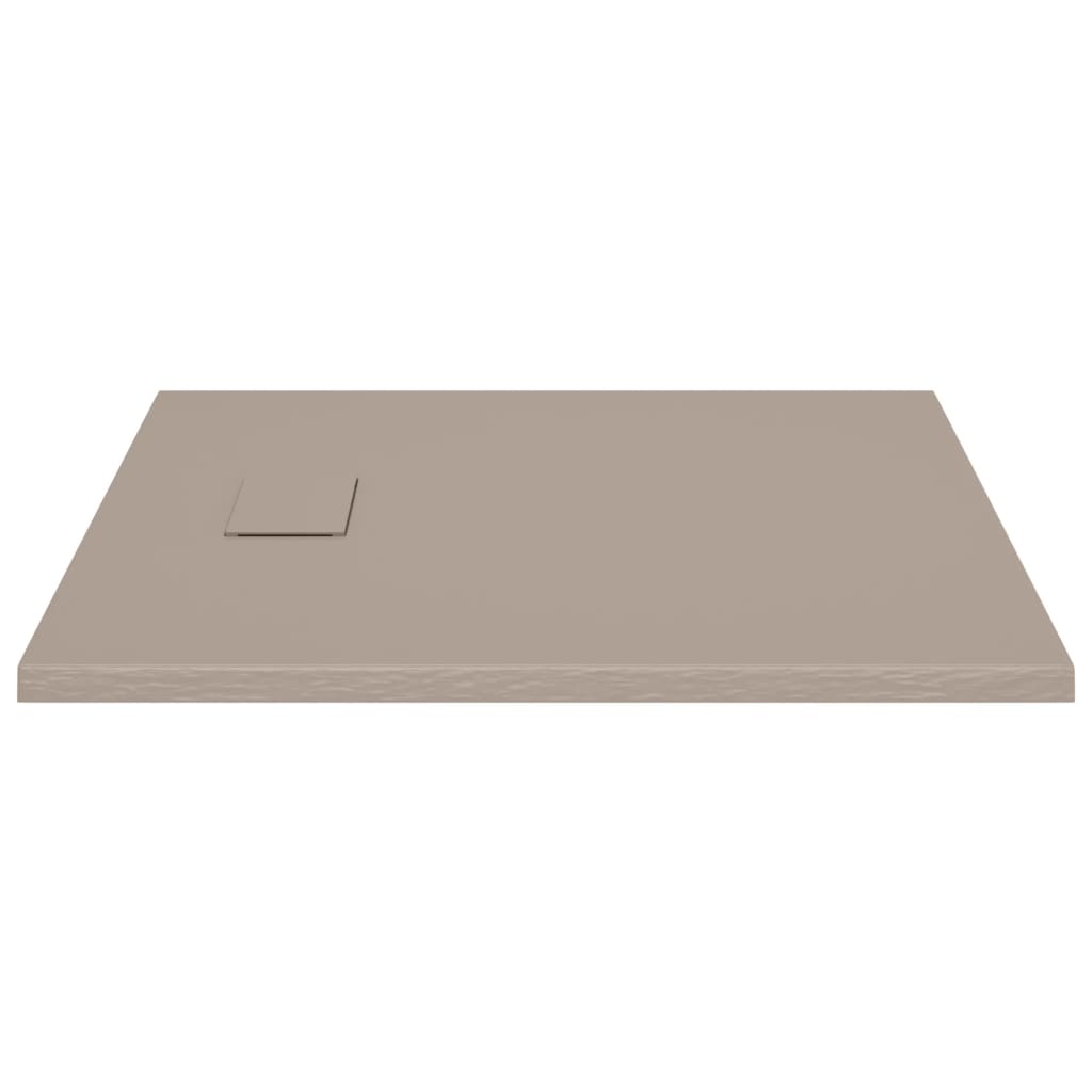 vidaXL Receveur de douche SMC Marron 90x80 cm