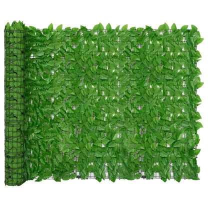 vidaXL Écran de balcon avec feuilles vert 600x150 cm