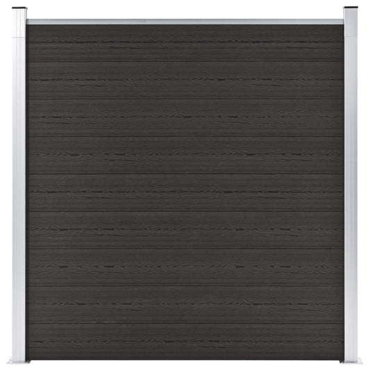 vidaXL Panneau de clôture WPC 180x186 cm Noir