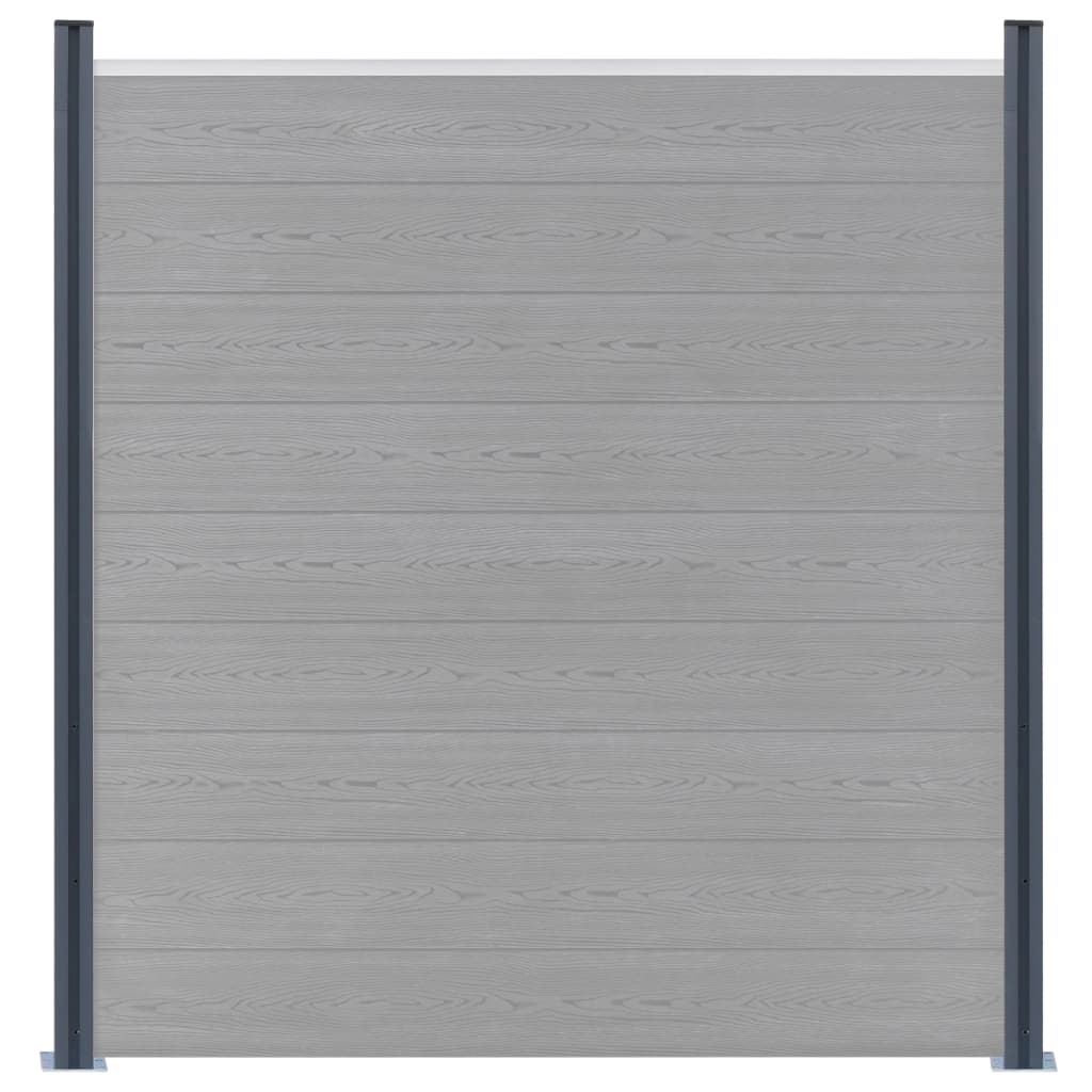 vidaXL Poteaux de clôture 2 pcs Gris foncé 185 cm Aluminium