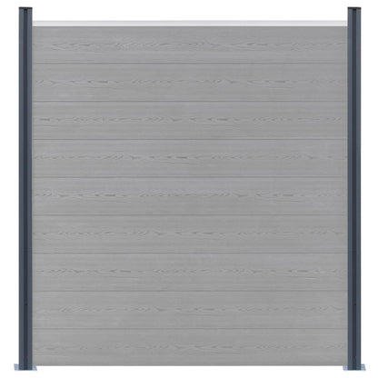 vidaXL Poteaux de clôture 2 pcs Gris foncé 185 cm Aluminium
